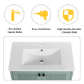 30 Inch Freestanding Bathroom Vanity With Ceramic Sink Mint Green 2 Bathroom Freestanding Modern Steel