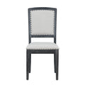 Rustic Extendable 84Inch Dining Table Set With 24Inch Removable Leaf6 Upholstered Armless Dining Chairs And 2 Padded Arm Chairs, 9 Pieces, Black Wood Dining Room Extendable Rubberwood Rectangular Dining Table With Chair Upholstered Chair Wood Black Gray