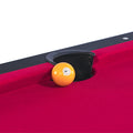 6 Ft Pool Table With Table Tennis Top Black With Red Felt Black Red Engineered Wood