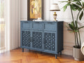 3 Door 3 Drawer Cabinet, American Furniture, Suitable For Bedroom, Living Room, Study Blue Particle Board