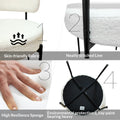 Extendable Dining Table Table Set For 6 8 Person For Dining Room,Curved Backrest Round Upholstered Soft Padded Armless Dining Chairs And Very Large Dining Room Table Kitchen Table Chair Set Grey White Mdf Metal