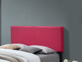 1Pc Modern Beautiful Pink Twin Size Bedroom Platform Bed Frame Pu Fabric Pink Solid Wood