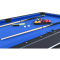 6 Ft Pool Table With Table Tennis Top Black With Blue Felt Black Blue Engineered Wood