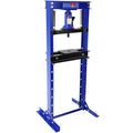 Hydraulic 12 Ton H Frame Garage Floor Adjustable Shop Press With Plates, 12T, Blue Blue Steel