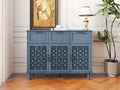 3 Door 3 Drawer Cabinet, American Furniture, Suitable For Bedroom, Living Room, Study Blue Particle Board