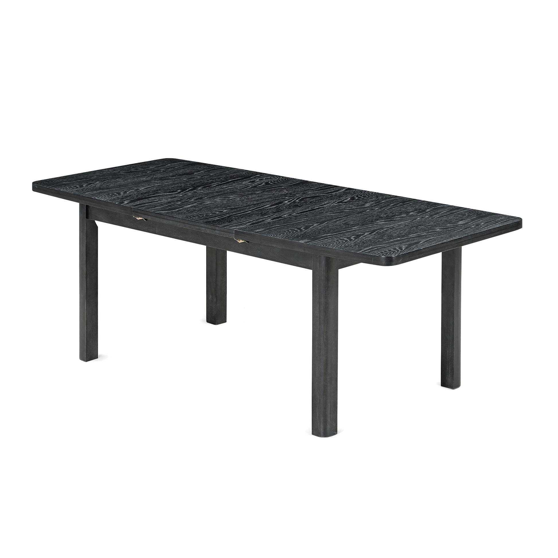Rustic Extendable 84Inch Dining Table Set With 24Inch Removable Leaf6 Upholstered Armless Dining Chairs And 2 Padded Arm Chairs, 9 Pieces, Black Wood Dining Room Extendable Rubberwood Rectangular Dining Table With Chair Upholstered Chair Wood Black Gray