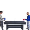 6 Ft Pool Table With Table Tennis Top Black With Red Felt Black Red Engineered Wood