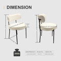 Scalable Dining Table Table Set For 6 8 Person For Dining Room,Curved Backrest Round Upholstered Soft Padded Armless Dining Chairs And Very Large Dining Room Table Kitchen Table Chair Set Black White Mdf Metal