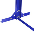 Steel H Frame Hydraulic Shop Press With Stamping Plates To Bend, Straighten, Or Press Parts, With A Pressure Gauge, Install Bearings And U Joints, 12 Ton 24,000 Lb Capacity Blue Steel