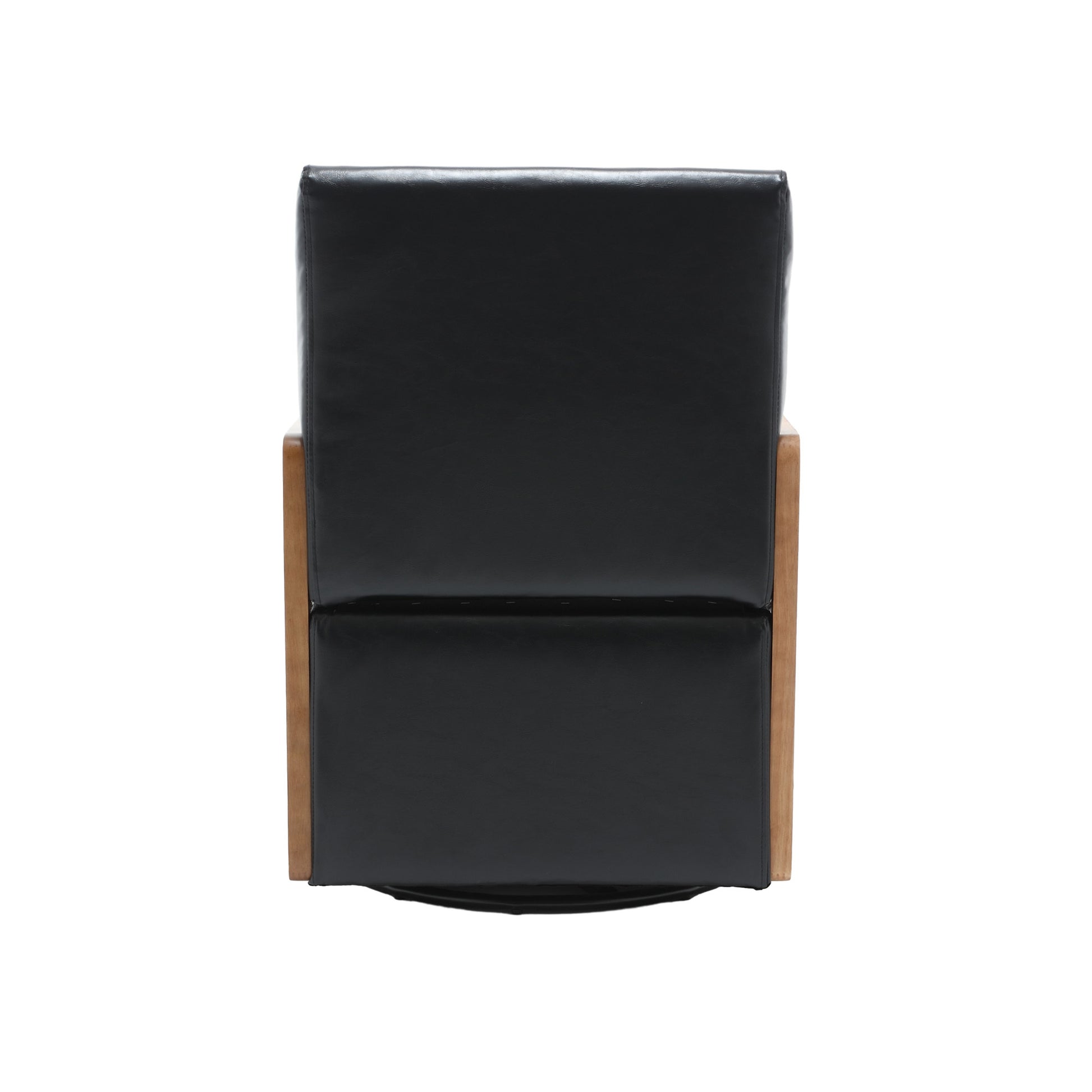 Coolmore 360 Degree Swivel Barrel Club Chair With One Pillow,Modern Comfortable Upholstered Accent Chair,Linen Accent Chair For Living Room,Bedroom Black Pu Black Pu Primary Living Space Modern Foam Pu Leather