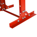 Steel H Frame Hydraulic Garage Shop Floor Press With Stamping Plates, With A Pressure Gauge,12 Ton 24,000 Lb Capacity, Red Red Steel