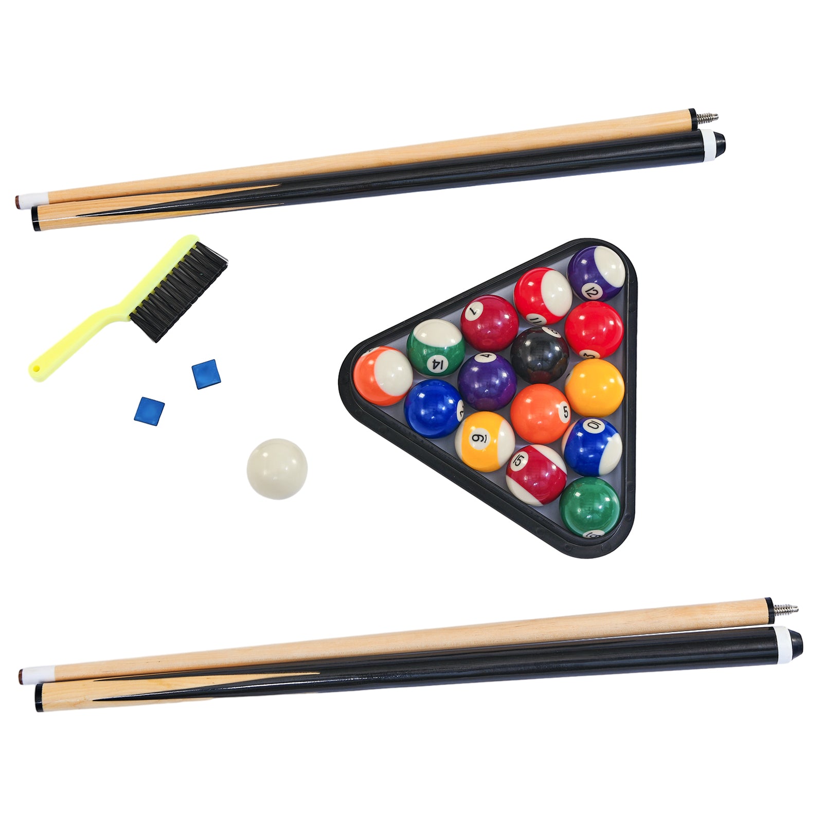 6 Ft Pool Table With Table Tennis Top Black With Blue Felt Black Blue Engineered Wood