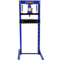 Hydraulic 12 Ton H Frame Garage Floor Adjustable Shop Press With Plates, 12T, Blue Blue Steel