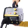 140A Mig Welder,110V Multiprocess Welder,Gas Gasless Mig Welding Machine,4 In 1 Flux Mig Solid Wire Lift Tig Stick Arc Welder Blue Abs Steel Q235