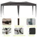 10'X20' Ez Pop Up Canopy Outdoor Portable Party Folding Tent With 6 Removable Sidewalls Carry Bag 6Pcs Weight Bag Beige Black Black Metal