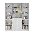 Aberdeen 3 Piece Living Room Set With 3 Bookcases, White White Particle Board Engineered Wood