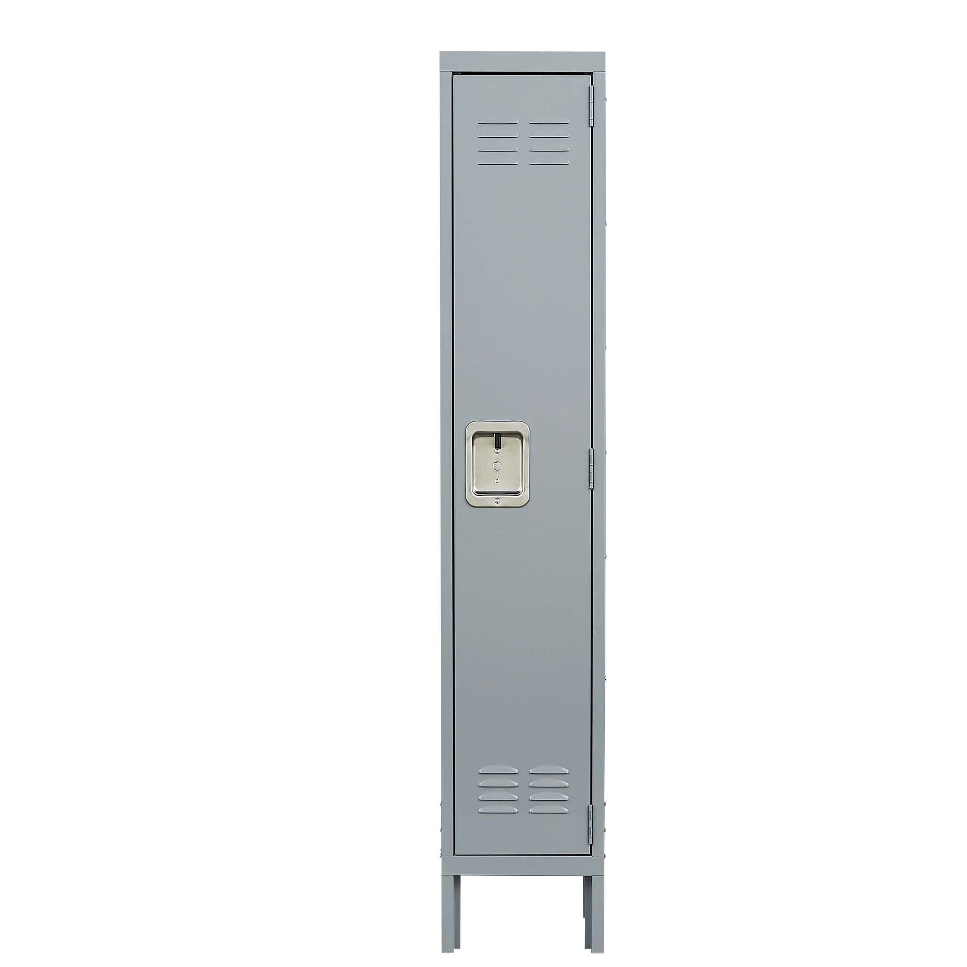 1 Door 66"H Metal Lockers With Lock For Employees,Storage Locker Cabinet For Home Gym Office School Garage,Gray Freestanding 3 4 Spaces Gray Gym Door Locks Modern Metal Metal