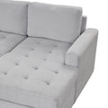 Sectional Sleeper Sofa With Pull Out Bed And Lounge Chair, Usb And Type C Interfaces, Suitable For Living Room, Office, And Spacious Spaces Gray Polyester