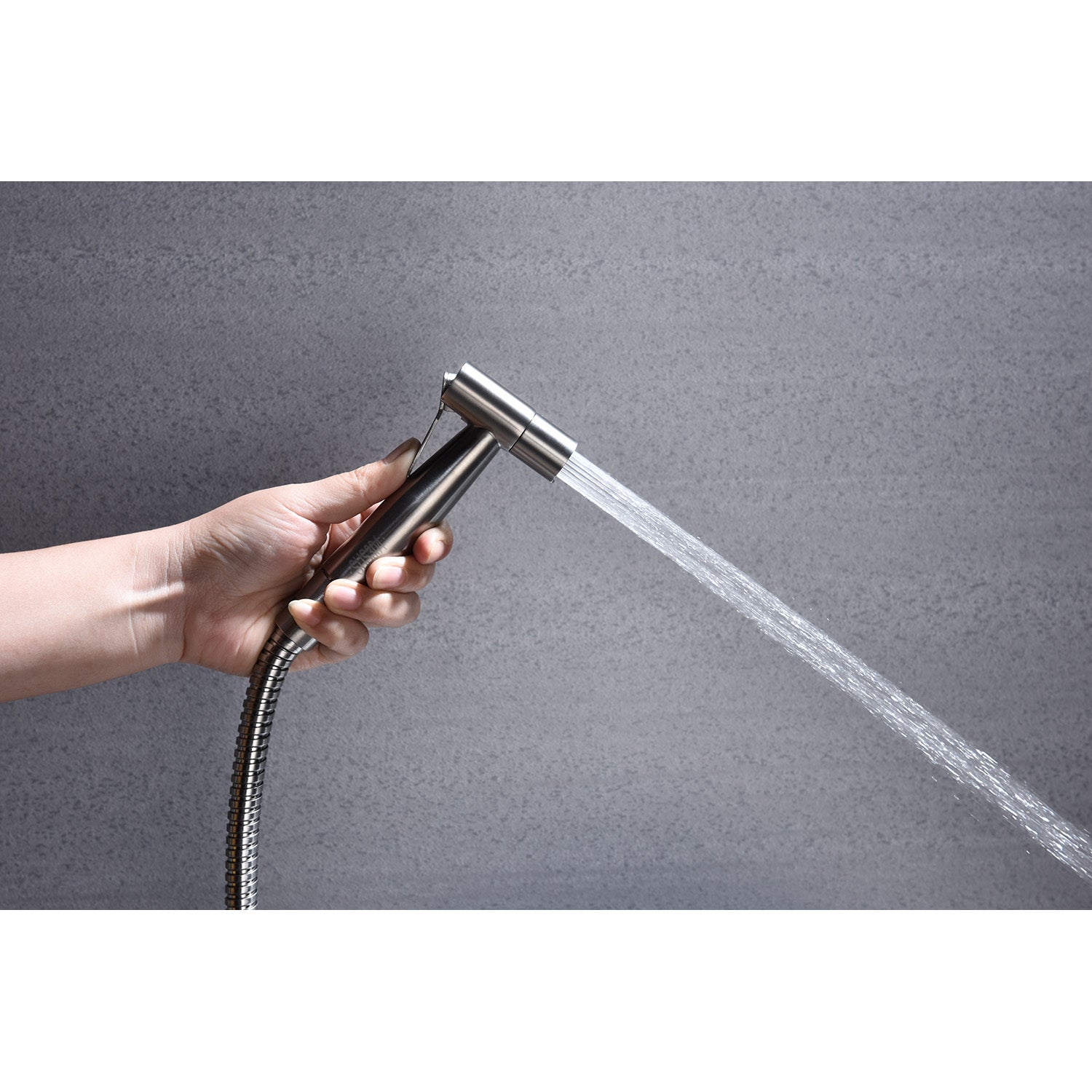 Bidet Sprayer For Toilet, Handheld Cloth Diaper Sprayer Silver Metal