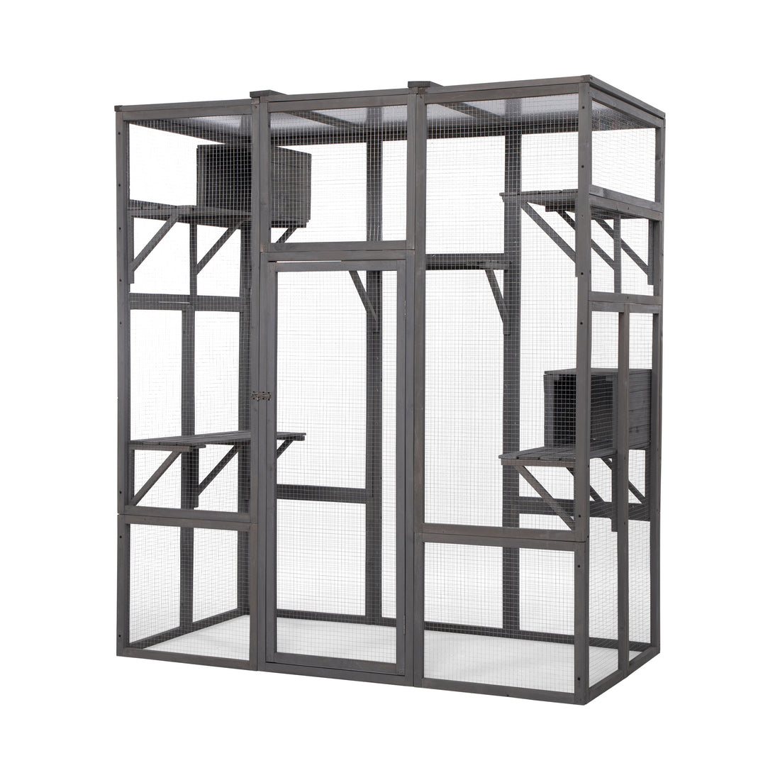 Extra Large Cat Cage Gray Gray Wood