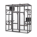 Extra Large Cat Cage Gray Gray Wood