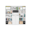 Penrose 3 Piece Living Room Set With 3 Bookcases, White White Particle Board Engineered Wood