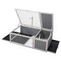 Tortoise House Wooden Turtle Habitat With Removable Top And Tray For Indoors And Outdoors, Gray Gray Wood Metal