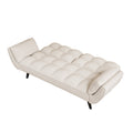 57 Inch Beige Sofa Soft Two Armrests Throw Pillow Pillow Comfortable Fit Apartment Bedroom Small Space Beige Polyester Blend 2 Seat