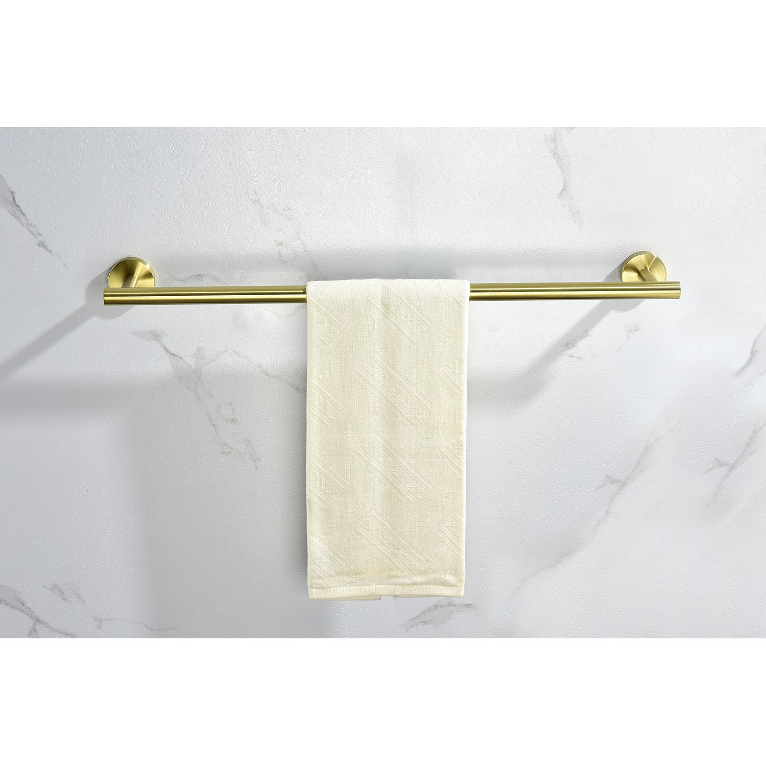 6 Piece Stainless Steel Bathroom Towel Rack Set Wall Mount Brushed Gold Stainless Steel