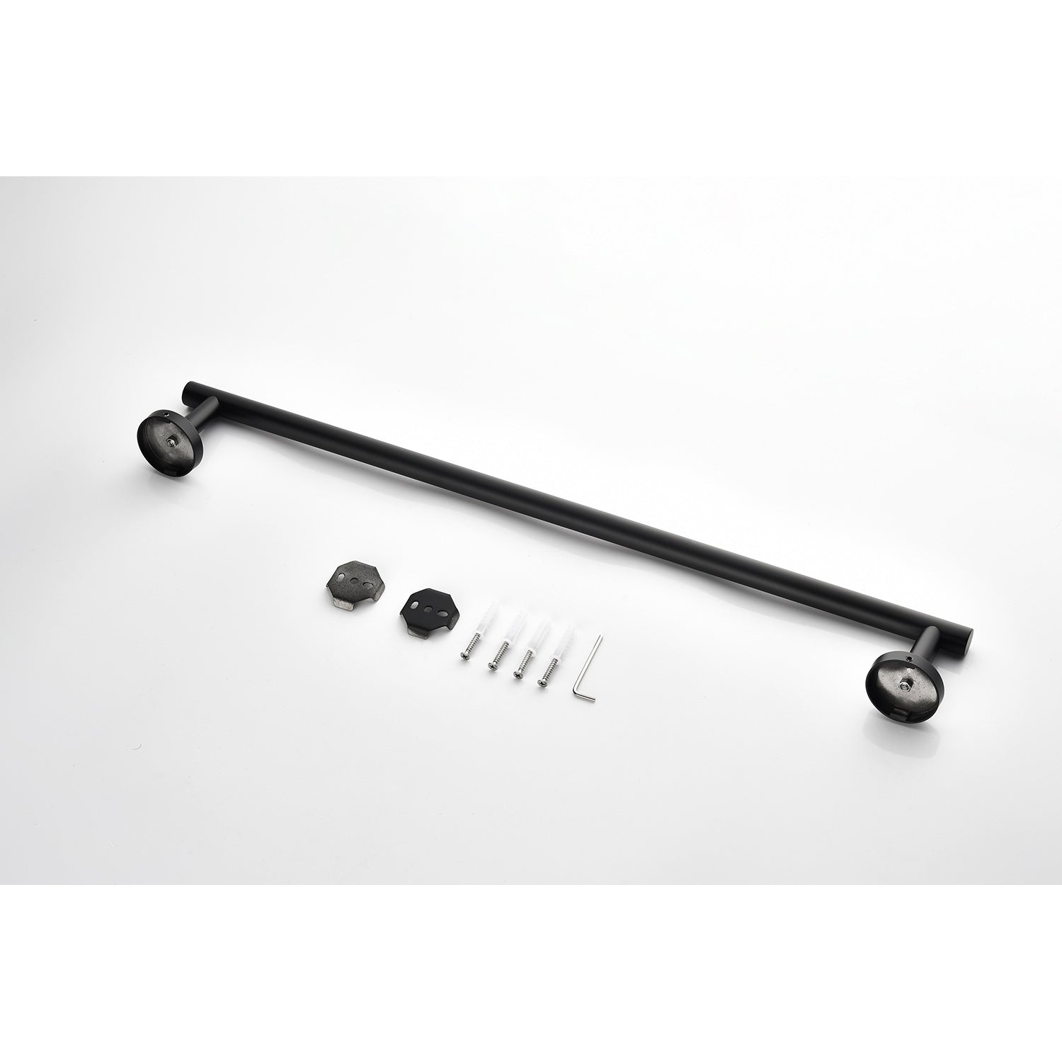 6 Piece Stainless Steel Bathroom Towel Rack Set Wall Mount Matte Black Stainless Steel