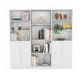 Emery 3 Piece Living Room Set With 3 Bookcases, White White Particle Board Engineered Wood