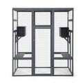 Super Large Cat Cage Grey Grey Wood Metal