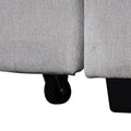 Sectional Sleeper Sofa With Pull Out Bed And Lounge Chair, Usb And Type C Interfaces, Suitable For Living Room, Office, And Spacious Spaces Gray Polyester