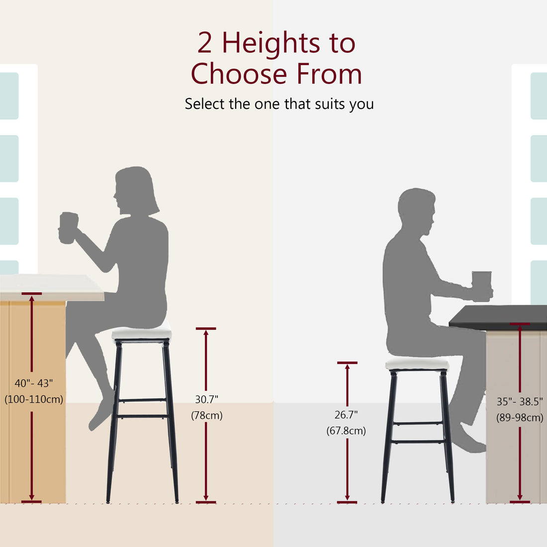 Bar Stools Set Of 2 Armless Counter Low Bar Stools Without Back Modern Pu Leather Stools With Metal Leg And Footrest,Cream Cream Kitchen Foam Dry Clean Modern Bar Stools Foam Pu Leather