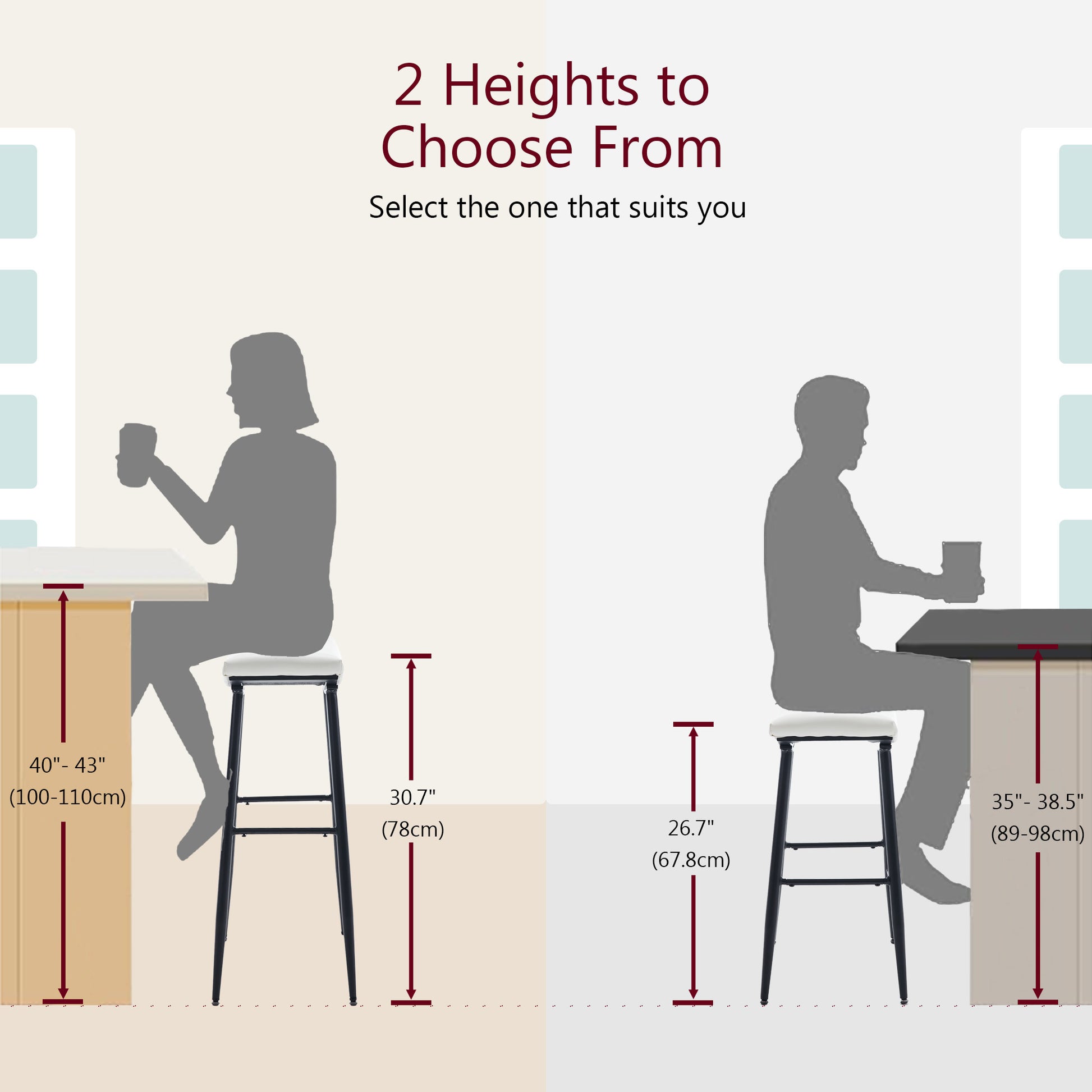 Bar Stools Set Of 2 Armless Counter Low Bar Stools Without Back Modern Pu Leather Stools With Metal Leg And Footrest,Cream Cream Kitchen Foam Dry Clean Modern Bar Stools Foam Pu Leather