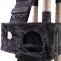 67'' Multi Level Cat Tree Tower, Kitten Condo House With Scratching Posts, Kitty Play Activity Center, Gray Grey Particle Board