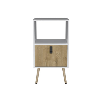 Nightstand A Magness, Bedroom, White Macadamia Multicolor Particle Board Engineered Wood