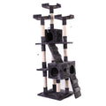 67'' Multi Level Cat Tree Tower, Kitten Condo House With Scratching Posts, Kitty Play Activity Center, Gray Grey Particle Board