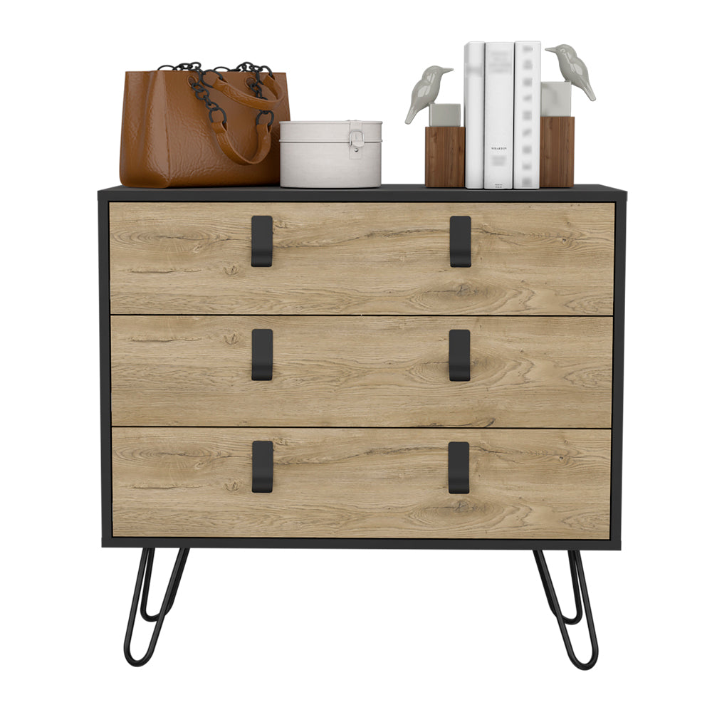 Dresser Magness, Bedroom, Black Macadamia Multicolor Particle Board Engineered Wood