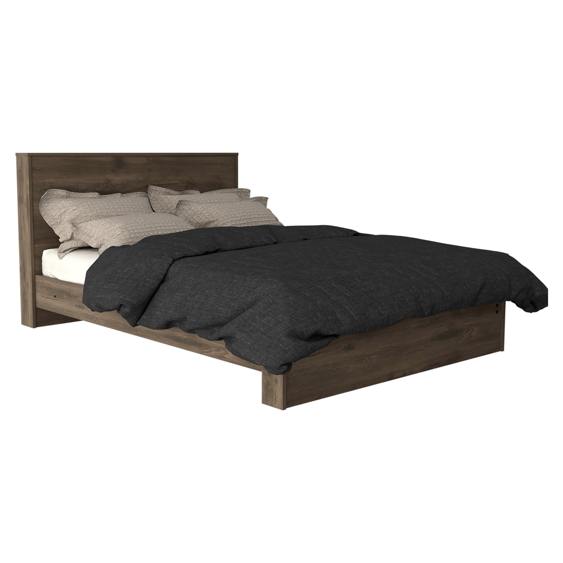 Full Size Bed Base Forum, Bedroom, Dark Brown Full Dark Brown Particle Board Engineered Wood