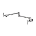 Wall Mount Folding Kitchen Pot Filler Faucet Brushed Nickel Brass