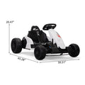 Electric Gokart Pro, Kids Racing Car, Outdoor Ride On Toy With Mp3 For Kids Aged 4 16, Black And White Black White Polypropylene