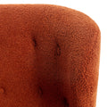 Accent Chair, Upholstered Armless Chair Lambskin Sherpa Single Sofa Chair With Wooden Legs, Modern Reading Chair For Living Room Bedroom Small Spaces Apartment, Burnt Orange Burnt Orange Polyester
