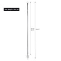 Set Of 6 Rc String Light Pole, 9 Ft Lighting Stand With Heart Shape Hooks, Led Solar Bulbs For Parties, Christmas Black Metal