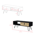 Coffee Table Magness, Living Room, Black Macadamia Multicolor Particle Board Engineered Wood