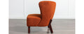 Accent Chair, Upholstered Armless Chair Lambskin Sherpa Single Sofa Chair With Wooden Legs, Modern Reading Chair For Living Room Bedroom Small Spaces Apartment, Burnt Orange Burnt Orange Polyester