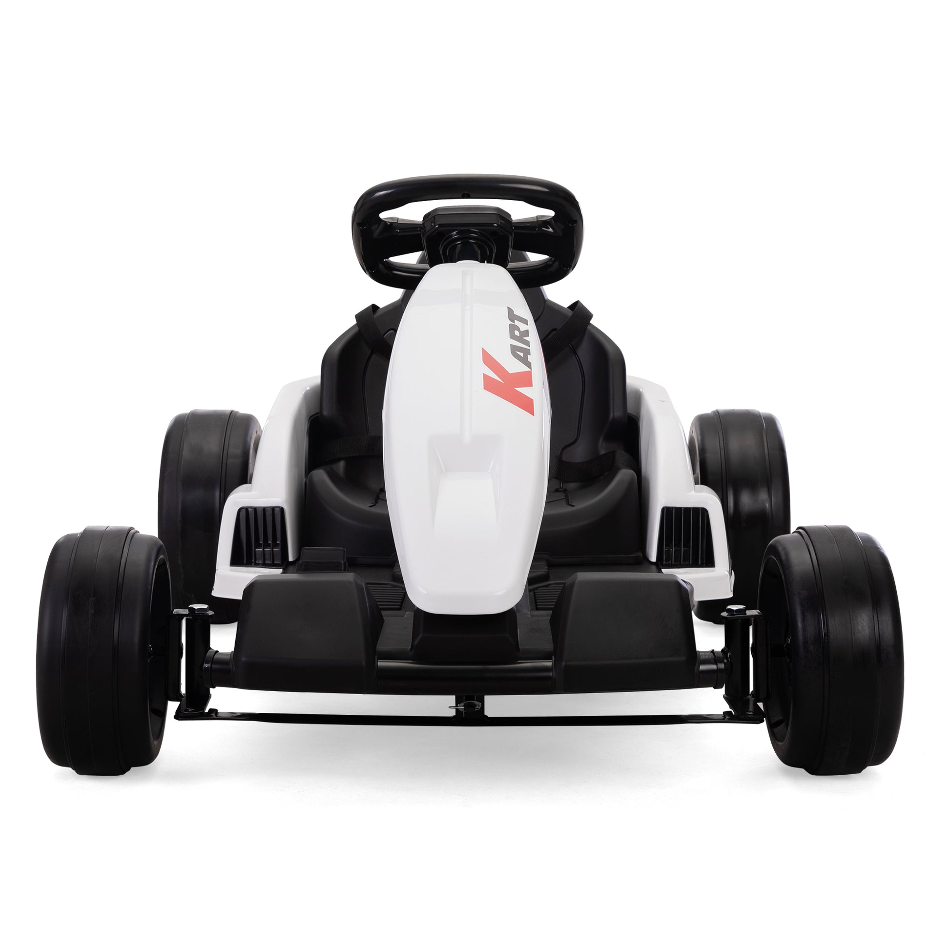 Electric Gokart Pro, Kids Racing Car, Outdoor Ride On Toy With Mp3 For Kids Aged 4 16, Black And White Black White Polypropylene