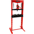 20 Ton Hydraulic Shop Floor Press, Steel H Frame Shop Press,Adjustable Working Table, Floor Stand Jack For Gears And Bearings,Red Red Steel