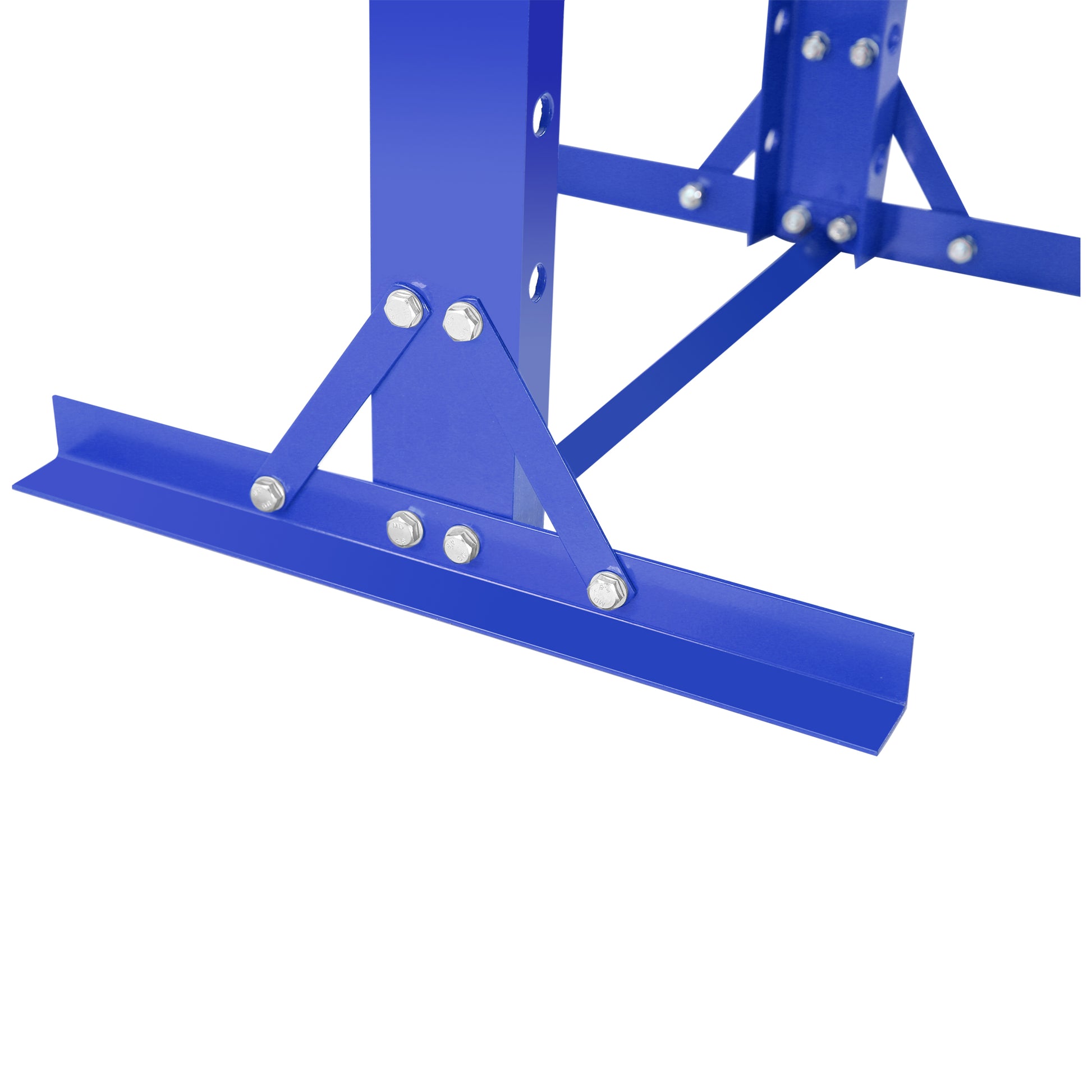 Hydraulic Shop Floor Press 20 Ton Steel H Frame Shop Press With Steel Plates Adjustable Working Table, Floor Stand Jack For Gears And Bearings Blue Steel