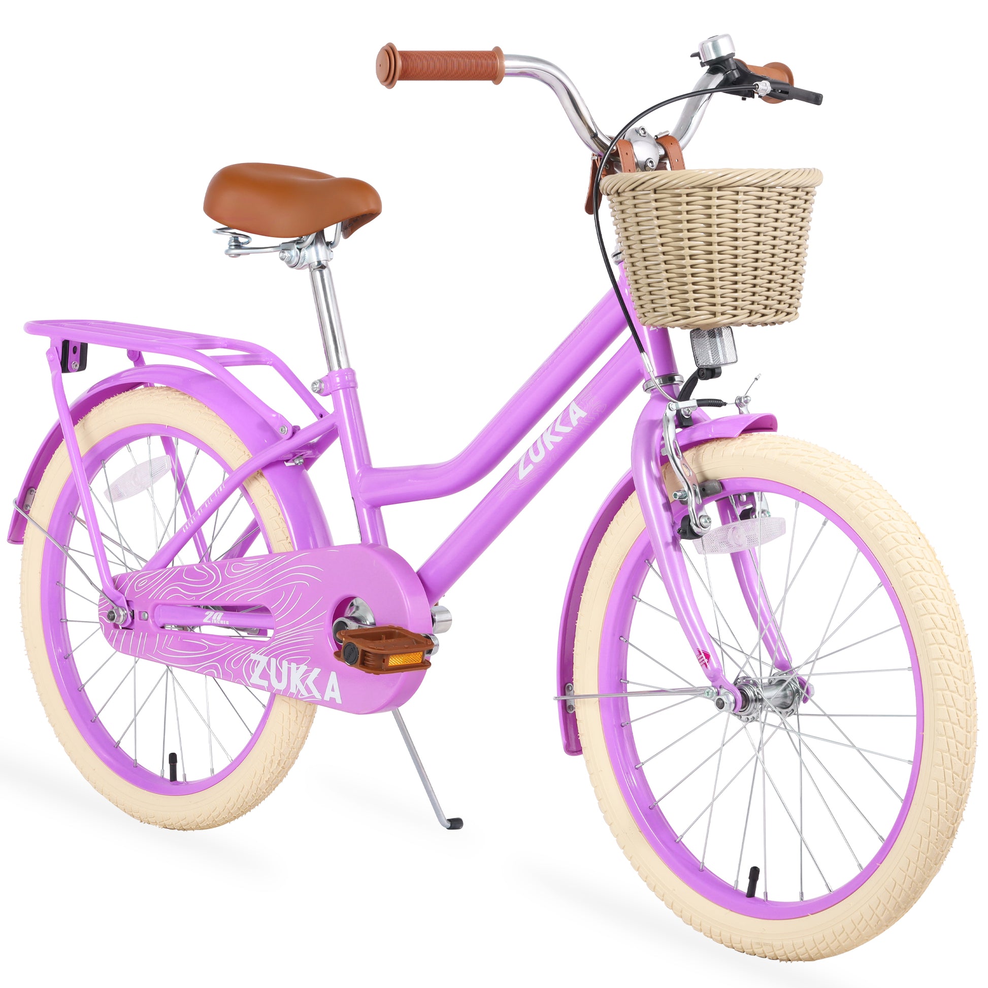 Multiple Colors,Girls Bike With Basket For 7 10 Years Old Kids,20 Inch Wheel ,No Training Wheels Included Cycling Purple Garden & Outdoor Carbon Steel